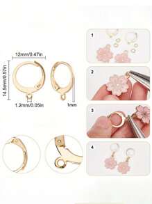 20/50 Pcs Earring Hooks, Earring Findings, Leverback Earrings, Ear Wires, Ear Hooks - Suitable For Men And Women, For Earring Making, Gold And Silver Colors