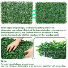 1 pièce panneau de haie artificielle en buis de 40 x 60 cm avec protection UV, écran de haie pour intimité, protection solaire, convient pour les événements, l'extérieur, l'intérieur, le jardin, la clôture, les murs de la cour, le patio, le jardin, les allées, l'arrière-plan, l'intérieur et l'extérieur ou votre propre conception créative pour les fêtes, les mariages, les décorations de Noël.