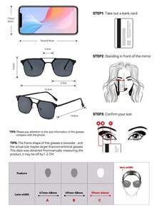 2pcs Retro Metal Frame Sunglasses, Unisex Classic Decoration Sunglasses For Outdoor Travel, Beach, Casual Wear, Driving, UV Protection - Black - View 4