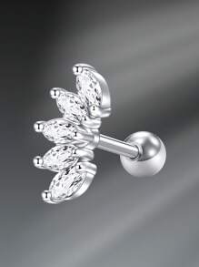 CIZME 16G Rook Earrings Silver Stainless Steel Rook Piercing Eyebrow Rings Body Piercing Jewelery Curved Barbell Cartilage Earring Studs For Women Men Eyebrow Bar Rook Piercing Jewelery