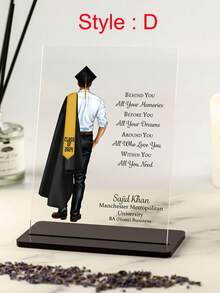 1pc Custom Acrylic Frame,Custom Text Graduation Plaque ,Personalised Acrylic Graduation Plaque,Personalised Graduation Gift, Graduation Plaque, Graduation Gift For Her/Him