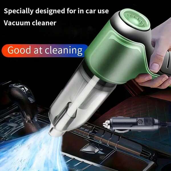 Car Plug Handheld Vacuum Cleaner, High-Power Car Vacuum Cleaner, Portable Powerful Vacuum Cleaner With Household Dust Removal Brush Head, Suitable For Cars And Homes