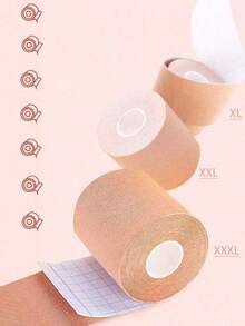 Boob Tape Kit - Boobtape For Breast Lift With Petals And Covers, Breathable Sticky Adhesive Bra Tape, Push Up Boobytape For Large Breasts A-G Cup Beige - Khaki - View 2