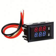 0.28" Digital Voltmeter Ammeter DC 100V 10A Amp Voltage Current Meter Tester 0.28 Inch 3 Bits Dual LED Display Panel With Connect Wires - Red/Blue - View 8