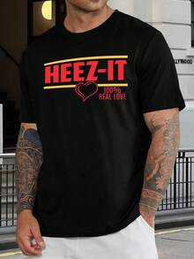 Camisetas a juego para parejas SHEEZ-IT | Regalo de San Valentín o aniversario | Camisetas de moda para él y para ella | Ideas de camisetas para papá - Negro - Ver 1