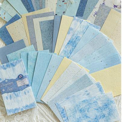 MOCARD 50 sztuk/opakowanie Minimalistyczny Retro Papier Scrapbookingowy, Papiery dekoracyjne DIY Tło, Prezenty świąteczne, Materiały do kolaży ręcznie robione, Spersonalizowany Scrapbooking, Artykuły szkolne i biurowe