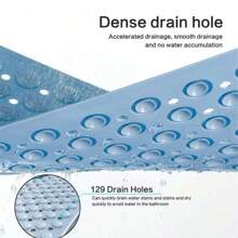 Anti-Slip Bathroom Mat With Brush For Shower, Non-Slip Toilet Mat