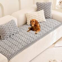 Mivnue Pet Couch Cover, Couch Covers For Dogs, Washable Dog Sofa Covers Couch Protector, Fuzzy Non Slip Couch Slipcover Pet Friendly (Brown, 27.6" X 59.1") - 銀色 - 查看 1