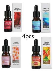 12pcs/4pcs Essential Oil Set, 12 Types Of 10ml Water-Soluble Aromatherapy Essential Oils, Suitable For Humidifier, Diffuser, Diffuser Stone, Car Fragrance, Bedroom, Living Room, Kitchen, Bathroom, Hotel