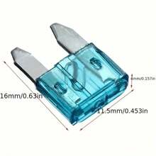 120 pezzi in confezione, 20 pezzi per ognuna delle 6 misure di fusibili piccoli da 5/10/15/20/25/30 AMP + fermaglio per fusibile giallo
