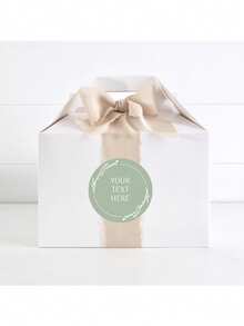 定制圆形贴纸、婚礼乙烯基贴纸、个性化商务感谢贴纸、Sage 派对礼品标签、定制圆形贴纸、学校用品、返校 - 彩色 - 查看 8