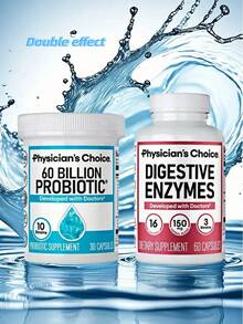 Digestive Enzyme Probiotics Combination-Digestive Enzyme Probiotics-Rich In Multiple Enzymes And Probiotic Strains-Organic Ginger Root And Mint Leaf Mixture-Soothing Stomach-Improving Intestinal Tract - Khác - Xem 1