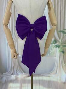 1pc Satin Fabric Bow Decor Back Accessory Waist Decoration,For Romantic Wedding Dress Valentine's Day Accessories - Multicolor - View 16