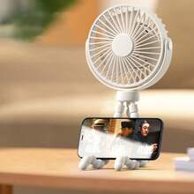 NetHong Mini Fan Stroller Pushchair Quiet Flexible Rechargeable Octopus Portable Charger - Multicolor - View 3