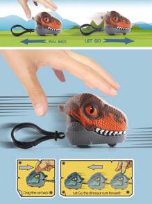 Voiture jouet dinosaure pour garçons et filles, porte-clés, pendentif de sac d'école, pendentif d'arbre de Noël, figurines de dinosaures Jurassiques cartoons tels que le Tyrannosaure Rex, le Tricératops, le Vélociraptor, l'Ankylosaure, le Spinosaure, le Carnotaure. Pendentifs de jouets, porte-clés. Idéal pour des cadeaux de fête intéressants et raffinés pour les enfants.