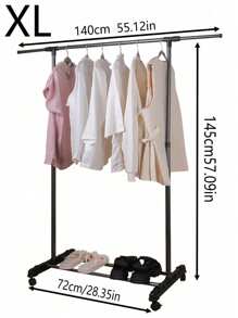 1pc Compact And Simple Single-Rod Clothes Drying Rack And Coat Stand For Students, Suitable For Home Use In Bedrooms And Dormitories.