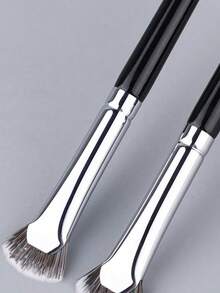 1pc Fan-Shaped Eyelash Brush, Eyebrow Brush, Eyeshadow Brush, Brush,Giveaways - Black - View 4