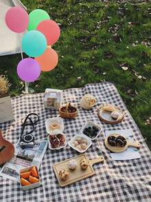 户外露营野餐沙滩牛津布便携式野餐垫草坪垫防水防污防刮易清洗野餐垫露营垫 - 彩色 - 查看 5