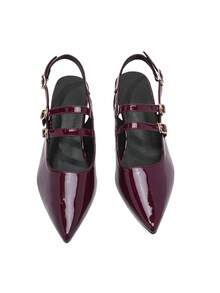 DareSee Women Red Fashionable Flat Slip-On Shoes MusicFest Y2KFest Back To School Autumn Winter Gifts - Burgundy - View 11