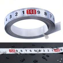 1 件木工 T 型轨道卷尺 0.5 英寸宽自粘式公制刻度尺适用于斜切轨道路由器台锯测量工具 - 白色 - 查看 3