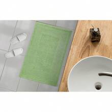 New Avalon Towels Sage Green Bath Mat - 100% Cotton Set Of 2 Absorbent Bathmat - Bathroom Mats Quick Dry Bath Mats For Bathrooms (22x34 Inch) - Sage Green - View 6