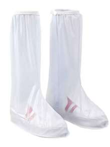 Tall Lace-Up Adjustable Waterproof Rain Shoe Covers, Foldable Anti-Sand Anti-Slip Thick Durable Overshoes For Outdoor Rainy Days