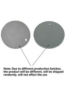 10-1pc Honeycomb Silicone Placemats, Non-Slip Pad, Pot Holder, Table Mat, Heat Insulation Pad, Multi-Function Round Heat-Resistant Silicone Coasters, Cup Mats, Pot Stands, Table Mats, Restaurant Accessories, Picnic Blanket - Multicolor - View 12