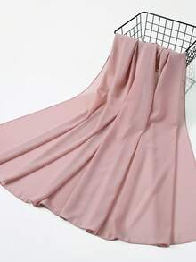 1pc Versatile Casual Solid Color Chiffon Scarf For Dress - Baby Pink - View 2