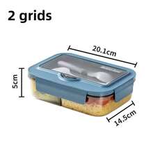 1pc 1400ml Adult Bento Box, PP Material, Plastic, With Utensils And Leak-Proof Lid, 3-Compartment Lunch Container School Supplies, Back To School, Fixed Inner Compartments, Reusable And Microwave Plastic Lunch Box, Suitable For Office Workers, Students, Office, School, Party, Outdoor, Camping, Picnic, Snacks - Multicolor - View 16
