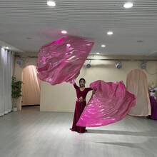 1pc 140x140cm Dance Flag Large Fan Dance Prop For Church Performance Praise Flag With Telescopic Rod - Multicolor - View 18