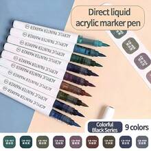 1支装126色丙烯马克笔，软头，适合学生使用，不透明，可混色，高品质美术用品，适合DIY，返校礼物