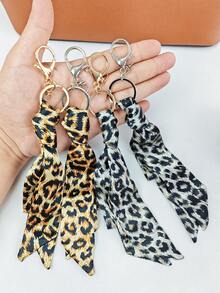 Women Handbag Pendant Accessory With Silk Scarf Fashion Silk Scarf Handbag Charm Ladies Key Chain - Multicolor - View 4