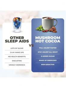  Mushroom Hot Cocoa Sleep Aid: Keto-Friendly Melatonin Supplement With Reishi, L-Theanine & Cacao | 20 Servings To Fall Asleep Faster And Stay Asleep - 其他 - 查看 3