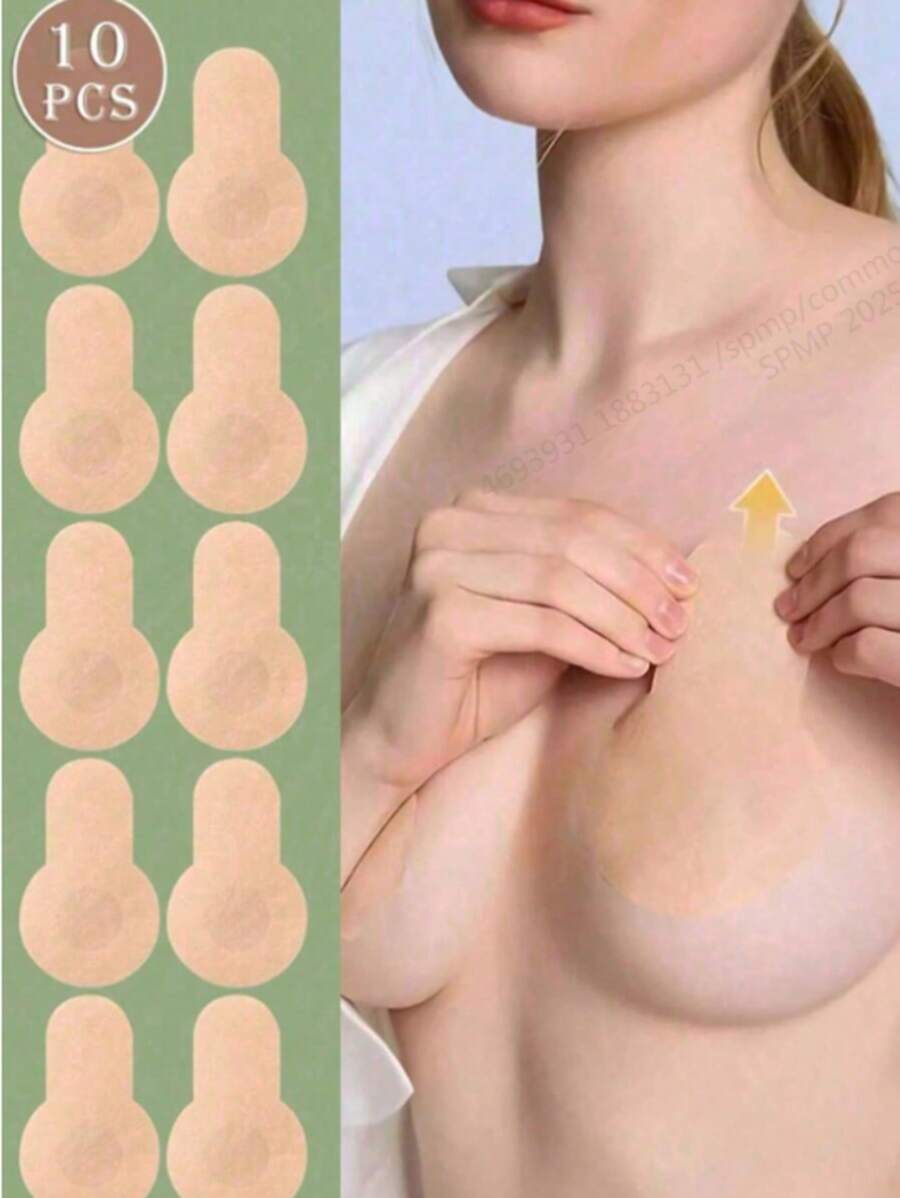 Paquete de 10/20 piezas Cintas desechables convenientes para el aumento de busto - Pétalos de pecho autoadhesivos invisibles y ultra disimulados, diseñados para la comodidad y confianza de las mujeres, ropa interior y accesorios de verano, playa, viaje