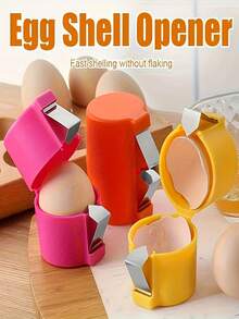 红色/橙色/粉色 Kitchen Craft 2025 开蛋器，煮蛋器，手动不锈钢蛋壳破碎器。鸡蛋块分离器，手持式蛋壳破碎工具，适用于烹饪服务。鸡蛋壳去除器