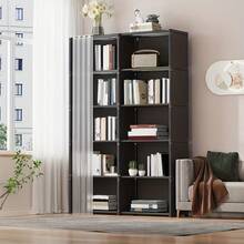 KNERS 1pc Multi-Layer Easy-To-Assemble Book Storage Rack, Household Simple Clothes Storage Wardrobe, Multi-Functional Dustproof Miscellaneous Storage Cabinet For Office, Classroom, Rental Room And Dormitory - Nhiều màu - Xem 11
