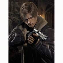 1 pièce Affiches artistiques murales avec cadre en option Résident Evil 4 Remake Ace Agent Leon et Wong Imprimé HD Rétro Œuvre murale, Convient pour le salon, la chambre de garçon, décoration de la maison canevas Pop-Up.