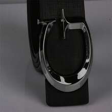 男女通用休闲时尚设计师 PU 皮带，高品质奢华金色字母 G 扣，是夏季节日、学校的理想礼物