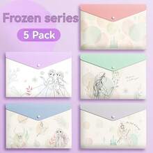 Pasta de documentos A4 com desenho animado da , capa transparente para relatório com botão de pressão, bolsa organizadora de documentos de escritório em PP, artigos de papelaria para estudantes, materiais de volta às aulas