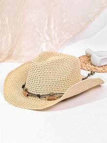 Um Pacote de Chapéu de Palha de Verão Leve Cáqui para Mulheres, Respirável e Confortável, Leve e Conveniente, Chapéu Solar Primaveril à Prova de Vento e com Proteção Solar, que Destaca o Rosto com Elegância e Delicadeza, Ideal para Passeios, Compras, Férias e Uso Diário!