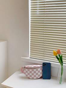 Kids Nylon Plaid Fashion Crossbody Chest Bag For Boys And Girls