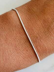 1 stuk Boho Elegante Slangenbot Ontwerp Eenvoudige Armband Dagelijks Draagbaar, Voor Koppels, Bruidsmeisjes, Moederdag, Dagelijks, Bruiloft, Strandvakantie, Ramadan