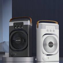 空调扇便携式桌面加湿器家用小型空气冷却器风扇带彩色夜灯适用于办公室 - 彩色 - 查看 2