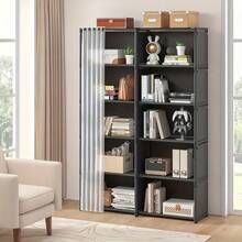 KNERS 1pc Multi-Layer Easy-To-Assemble Book Storage Rack, Household Simple Clothes Storage Wardrobe, Multi-Functional Dustproof Miscellaneous Storage Cabinet For Office, Classroom, Rental Room And Dormitory - Nhiều màu - Xem 6