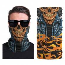 Outdoor Sports Skeleton Pattern Multifunctional Neck Gaiter, Face Mask, Headband - UV Protection, Breathable, Warm, Windproof, Suitable For Fishing, Cycling - Multicolor - View 23