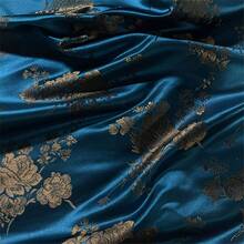 A Piece Of Brocade Silk Fabric With Floral Patterns, A High-Quality Material Suitable For Handcrafting. - Multicolor - View 18