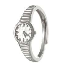 Adjustable Watch-Shaped Ring - Silver - View 7
