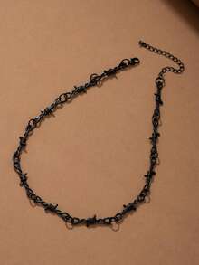 Chuỗi vòng cổ trang trí hình học - màu đen - Xem 3