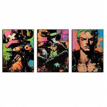 Set Of 1/3/6 Pcs Popular Wall Art One Piece - ZORO,CHOPPER, BROOK , Anime Poster Wall Posters Prints Of Anime Artworks ( Unframed)