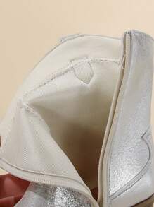 Kinder / Mädchen / Kinder Western Cowboy gestickte Spitze Zehen Low Heel Knöchel Mid Schaft Mode Stiefel